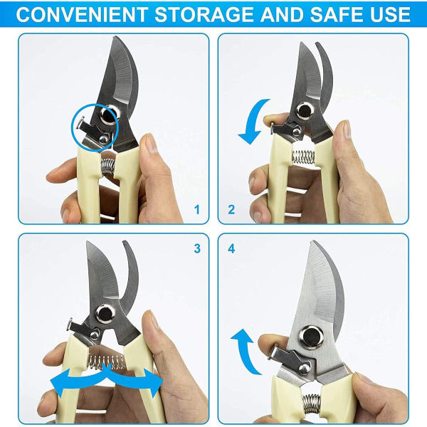 trädgårdsbeskärning trädgårdssax Handbeskärare beskärningssax för grenar, blommor, fruktplockning, trimning av växter, bonsai - Perfet