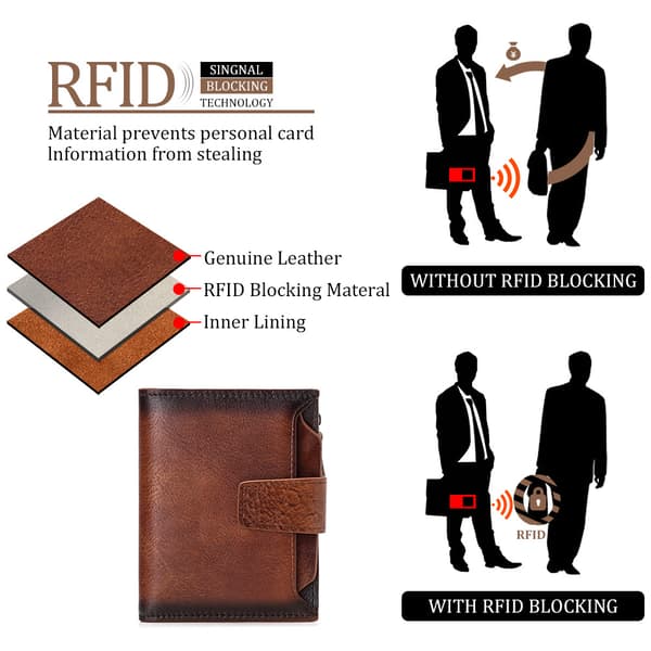 Plånbok Herr RFID-skydd, vertikal plånbok, för Fars dag-Xin