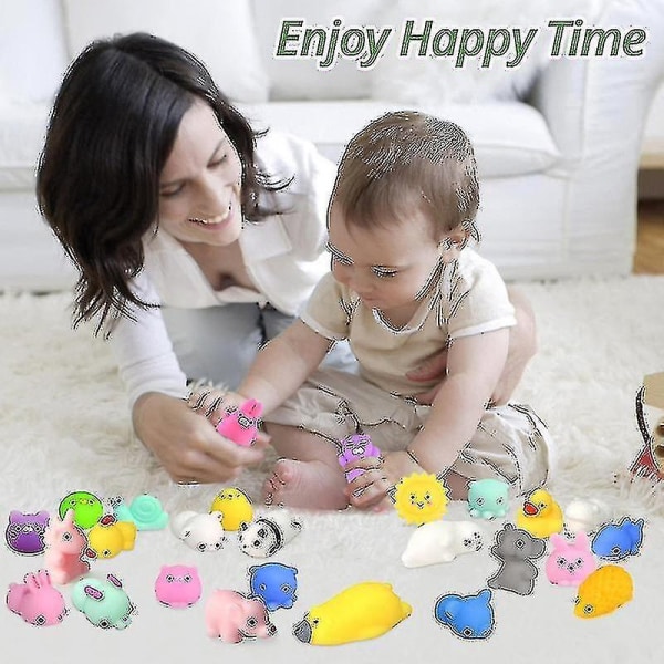 Squishy Toy Stressboll för barn 10-50 slumpmässiga bitar Kawaii Stress Reliever Leksaker för födelsedag - Perfet 50 PCS