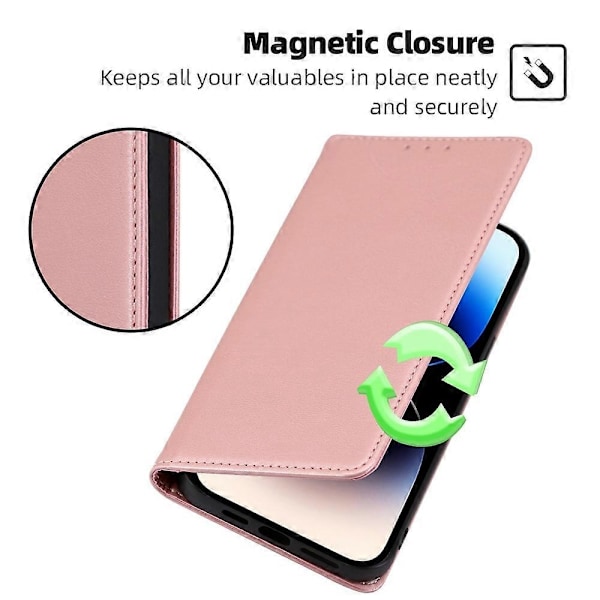 til Nokia C12 4G/C12 Pro/C12 Plus Magnetisk Lukning Stand Telefon Cover PU Læder Wallet Shell - Perfekt Style D