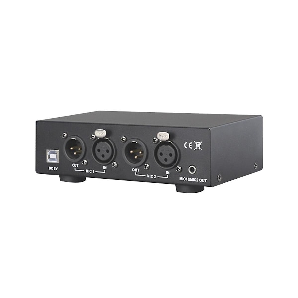 48V USB Dual Hybrid Utgångs Fantomströmförsörjning för Kondensatormikrofon Musikinspelningsutrustning - Perfet