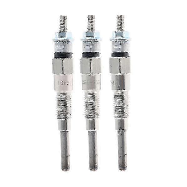 3 STK Motorvarmer Gløderør 8 mm Kompatibel med Traktor B21 B1700D B1700E Delnummer 16851-65512 16851-65510-Perfet