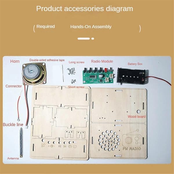 DIY FM Radio Model kit Studenter Videnskabstræningsudstyr - WELLNGS