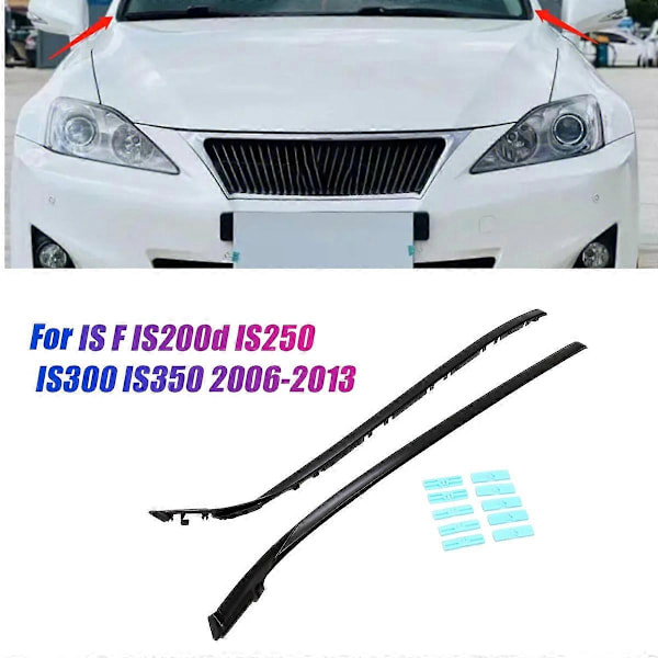 1 par Vindrutestolpeform med clips-kit Kompatibel med Lexus IS F IS200D IS250 IS300 IS350 06-13 Out-Perfet