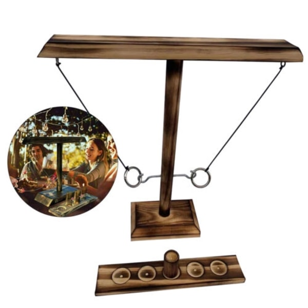 Hook and Ring Toss Battle Game Håndlagde Drikkespill Leker - Perfet
