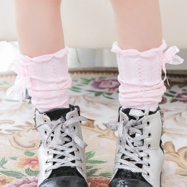 Knehøye sokker til barn hul myk bomull - Perfet Gray