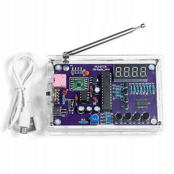 FM Radio Digital Display med Kabinet DIY Kit - Perfekt