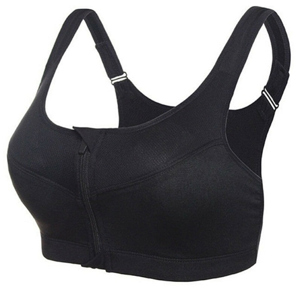 Racerback Dame Undertøj Lynlås Front BH - Perfet Black S