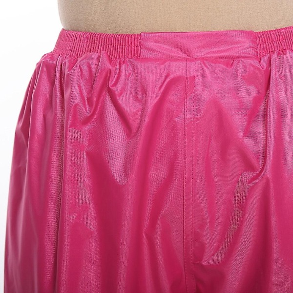 Förtjockad Motorcykel Regnrock Set Delad Regnrock Vuxen Regnrock Herr och Dam Delad Regnrock Dubbellagers Regnrock Regnbyxor Lättviktig-Perfekt Rose Red XL