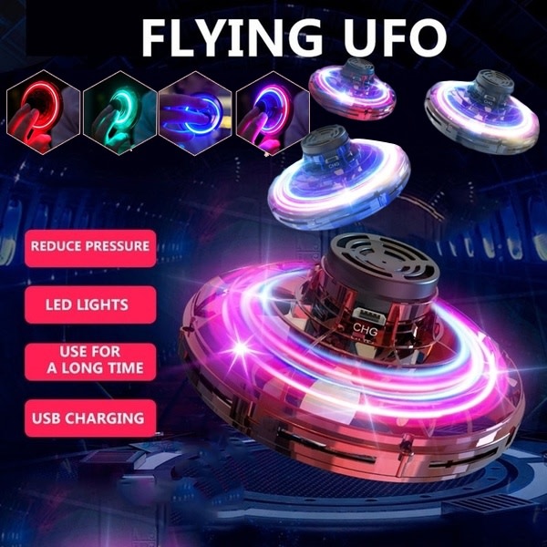 Flynova Spinner Supper UFO Flying Finger Gyro Drone Plane Toy - Perfet Red