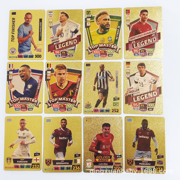 Fotbollskort, World Cup Stars, Soccer Card Champions League, World Ball Star Collection, Soccer Trading Card, Fotbollsfans födelsedagspresent - Perfet