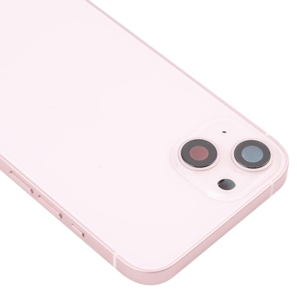 Yhteensopiva iPhone 13:n kanssa Akun takakansi sivunäppäimillä, korttikelkalla, virta- + äänenvoimakkuusjoustopiuhalla ja langattomalla latausmoduulilla - Täydellinen Pink