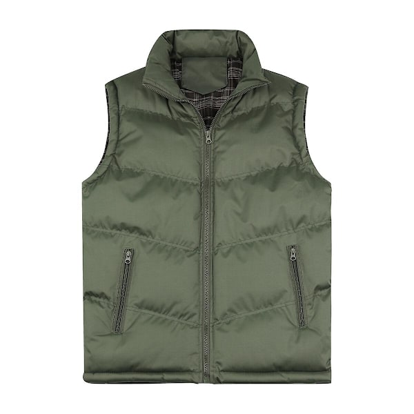 Sliktaa Herrar Bodywarmer Västar Utomhus Quiltat Ärmlös Dunjacka-Perfet Green 3XL