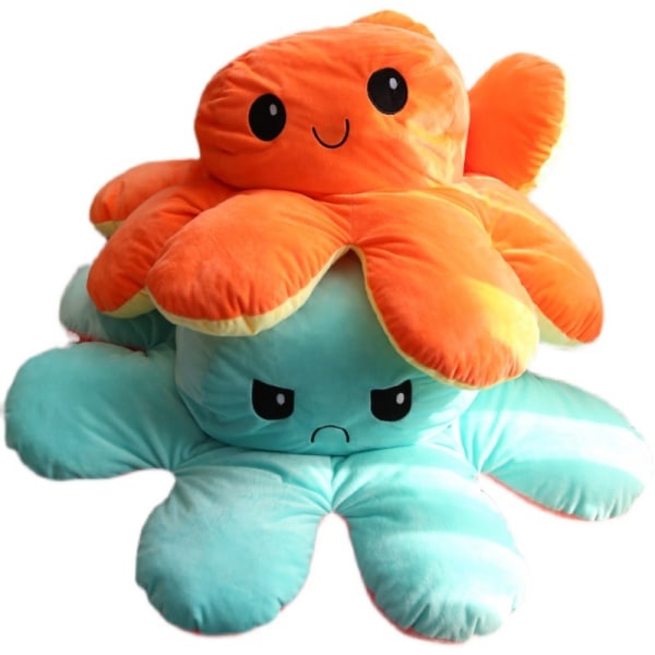 Erittäin suuri käännetty mustekala kaksipuolinen käännetty nukke Octopus Doll 20 cm - Perfet 20