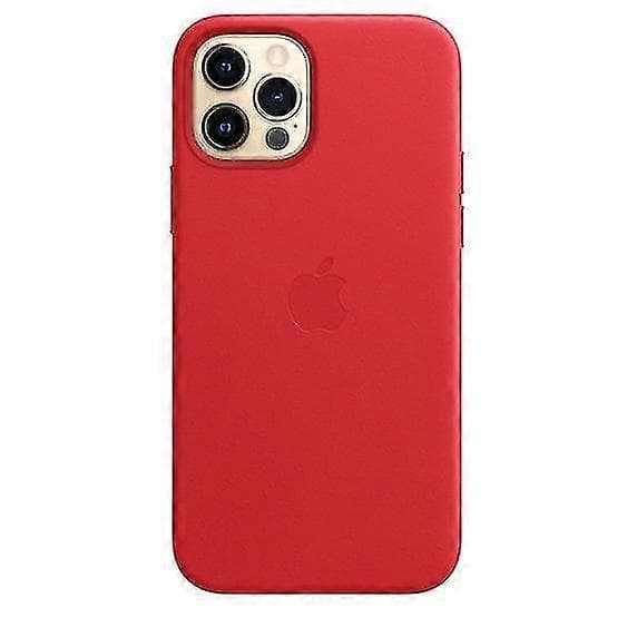 Läderfodral Kompatibelt med Iphone 12/12 Pro Läderfodral med Magsafe-Perfekt Red
