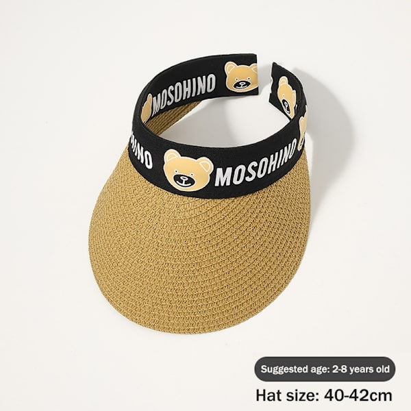 2-8 år barn solhatt sommar tecknad solskydd tom till - Perfet Khaki One Size