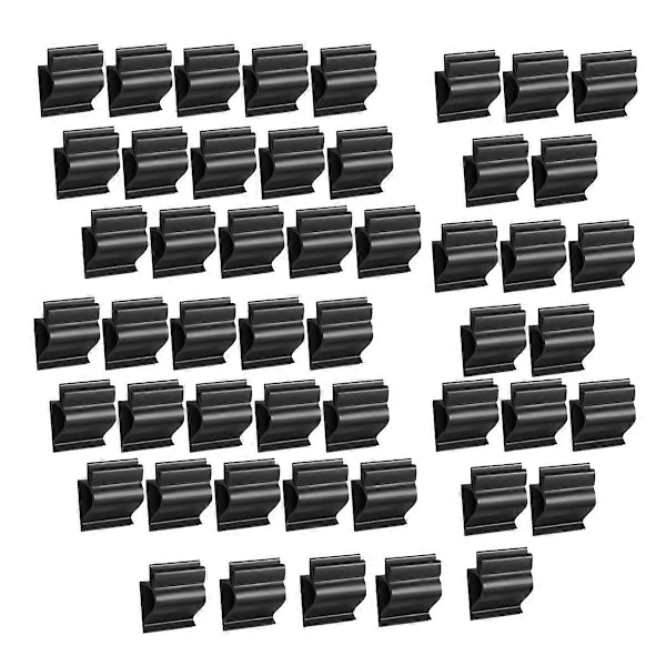 50 stk. sorte skilteclips madbakke etiket holder plastik buffet mad-perfekt