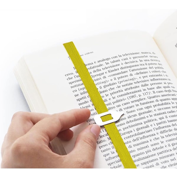 2 STK Bokmerke - Elastisk bokmerke passer til alle bøker - Perfet yellow