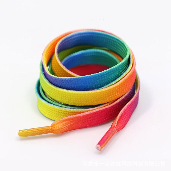 Rainbow färgade skosnören personlighet trendiga accessoarer - Perfet