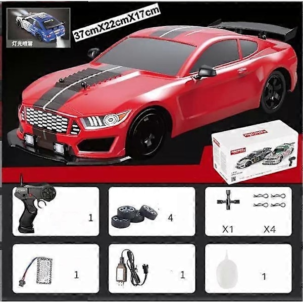 Slidey Boys Vapor Slide Drift RC-bil, 2.4G Hög Hastighet Driftbil, med Svanspray - Perfekt wild horse