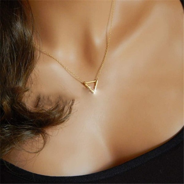 Geometrisk halskjede smykker trekant anheng halskjede for kvinner Color1 - Perfet