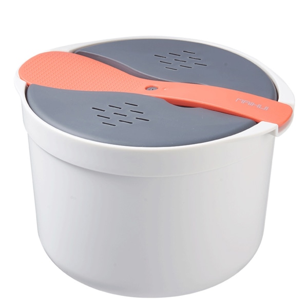 Riskokare Mikrovågsugn Bärbar matbehållare - Perfet orange