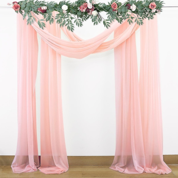 Fire Sale - 2 Panel Wedding Arch Snow Kangasverho hääkaariin ja seremoniajuhliin päälavan koristeluun upouusi - Perfet Beige