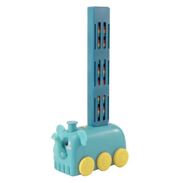 Med 80 stk blokkbyggende domino togleketøy for barn Gutter Jenter Spillgave - Perfet
