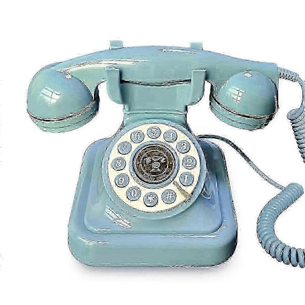 Audio Guest Phone Retro Rotary Audio Guestbook -puhelin Viestin tallennin Vintage-puhelin - hyvä - täydellinen Blue