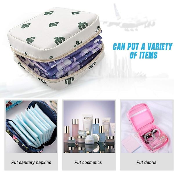 2 opbevaringstasker til hygiejnebind, menstruationskoptaske, nylon - Perfet