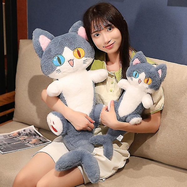 50/85/135cm Kawaii Transform Haj Haj Plush Leksaker Rolig Haj Katt Kudde Fylld Mjuk Djurdockor Intressant Födelsedagspresent-Perfekt 50cm