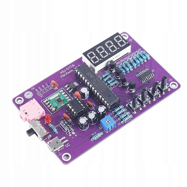 FM Radio Digitalt Display med Kabinett DIY Kit-Perfekt
