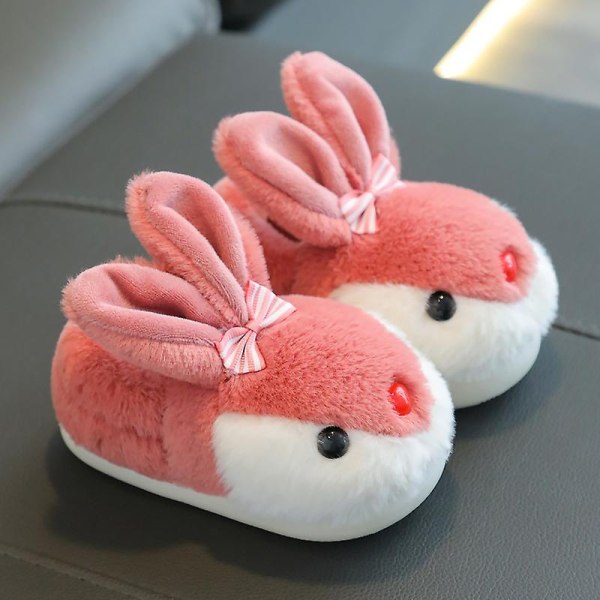 Kids Bunny Tossut Talvi Pehmotossut Liukumattomat Lämpimät Sandaalit Lapsille CNMR - Perfet Red 30-31