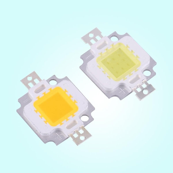 COB LED polttimo, 10 kpl 10W LED Cool/White Chip SMD COB DC 9-12V lampun vaihtoon - Perfet Yellow