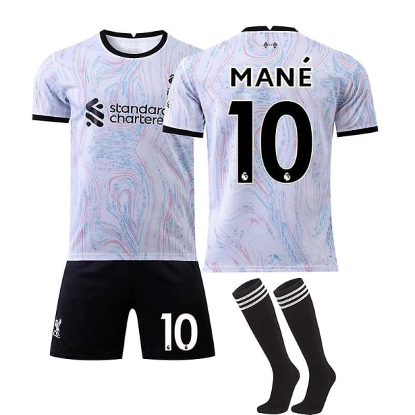 22/23 Liverpool Borte Salah Fotballdrakt Treningsdrakter zV - Perfet MANE NO.10 28(150-160CM)