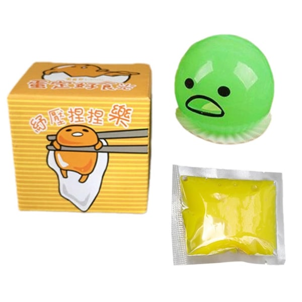 Ekkel eggeplommeballleketøy Squishy Puking Yolk Stressball - Perfet green onesize