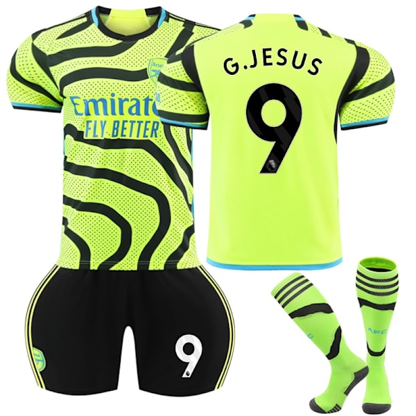 23-24 Arsenal Away Kids Football Shirt Kit nro 9 G.JESUS- Perfet nr 9 G.JESUS 8-9 Years