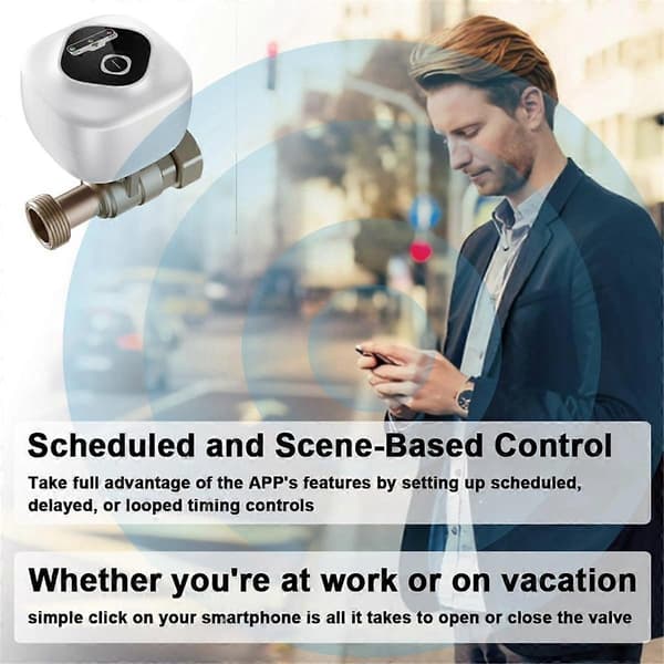 WiFi Intelligent Kuleventil Automatisk Vannavstengningsventil Støtte APP-kontroll/3 Tidsinnstillinger/Vann-Perfekt