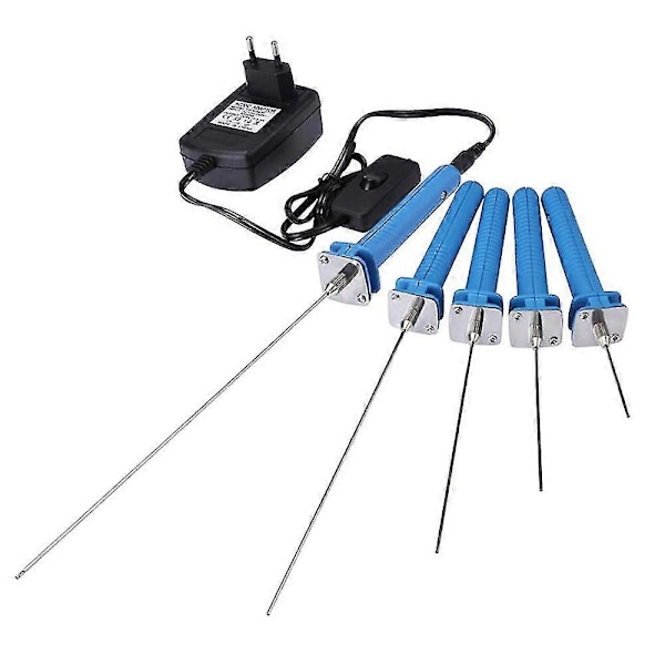 Skumskärare Penna 15W 110V-240V Elektrisk Skum Polystyren Skärmaskin Portabel Styrofoam Skärare DIY Skärverktyg-Perfet EU Plug And 5pcs Pen