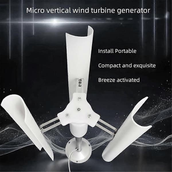 Vertikal Tre-Bladet Vindgenerator Model Trefaset Permanent Magnet Børsteløs Generator Lavhastigheds Vindmølle værktøj DIY-Perfet