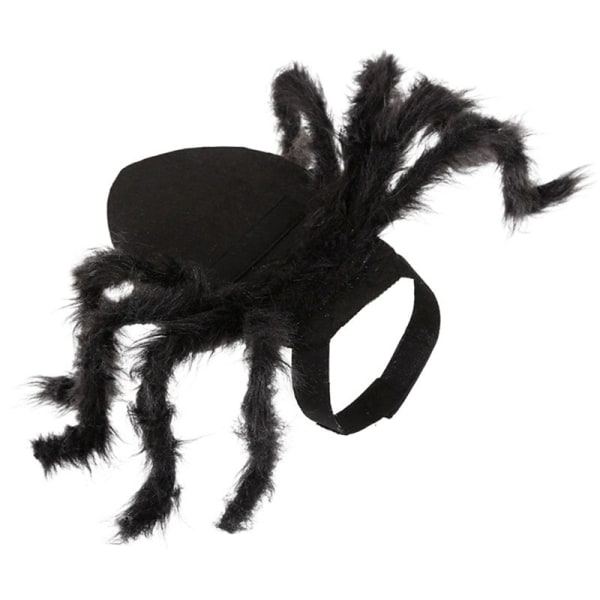 Pet Black Spider Kostume Hund Kat Halloween Spider Cosplay Outfit - Perfet L (125cm)