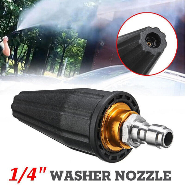 1/4" højtryksrenser Jet Wash Dirt Blaster Roterende Turbo-dyse Spraydyse