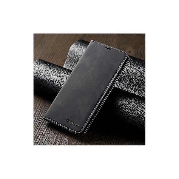 Yhteensopiva Samsung Galaxy A40 -kotelon kanssa, Premium PU-nahkakansi TPU-puskurilla, korttipidikkeellä, jalustalla, piilotetulla magneettisella iskunkestävällä läppäsuojalla Black