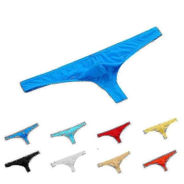 Herr Enfärgade Stringtrosor Ultratunna Andningsbara Låg Midja Mjuka Underkläder-Perfekt Orange XL