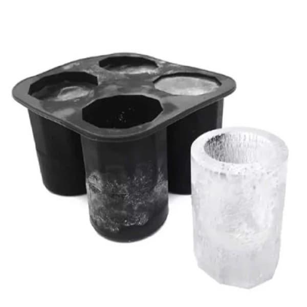 2-pakning Isform Shotglass Bakeform Glass Isbitform Silikon hvit - Perfekt white