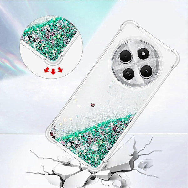 Kompatibel med Xiaomi Redmi 14C 4G Mobilskal - Perfekt Green/Hearts