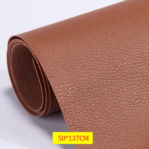 Self Adhesive Leather Fix Repair Patch Stick Sofa Repairing Sub - Perfet Light brown 50*137CM