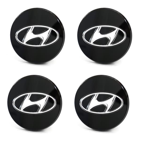 Dele - Hyundai Centerkapsel/Hjulemblem - Bil 65 60mm - Svart