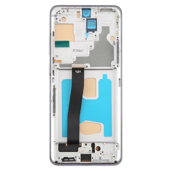 6,78-tums TFT LCD-skärm digitizer-enhet (inklusive ram) för Samsung Galaxy S20 Ultra SM-G988B, stöder inte fingeravtrycksigenkänning. Grey
