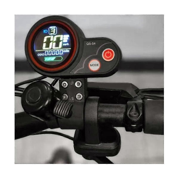 Qs-s4 36v-60v tumgrepp LCD-display-kit + 3-polig tändningslåsnyckel för Zero 8 9 10 8x 10x elsparkcykel 6-polig display - perfekt